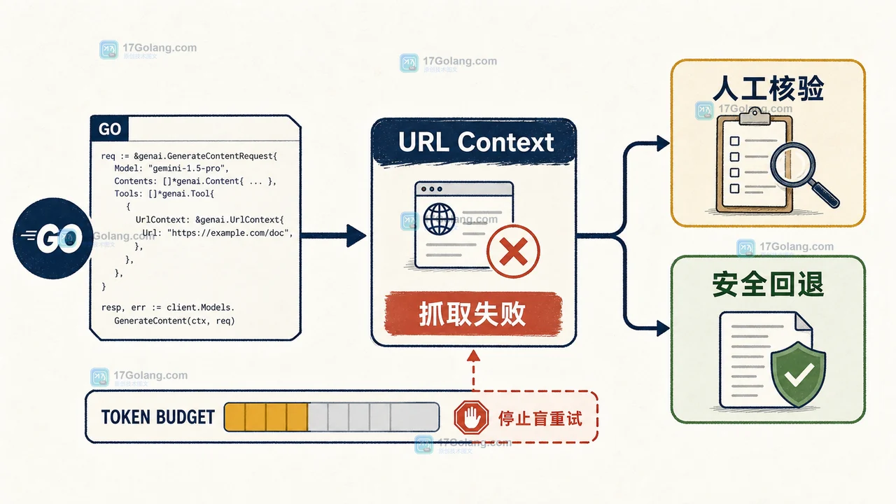 Gemini URL Context 遇到 unsafe 或无法抓取时保留失败证据，分流到人工核验和公开替代来源的恢复图