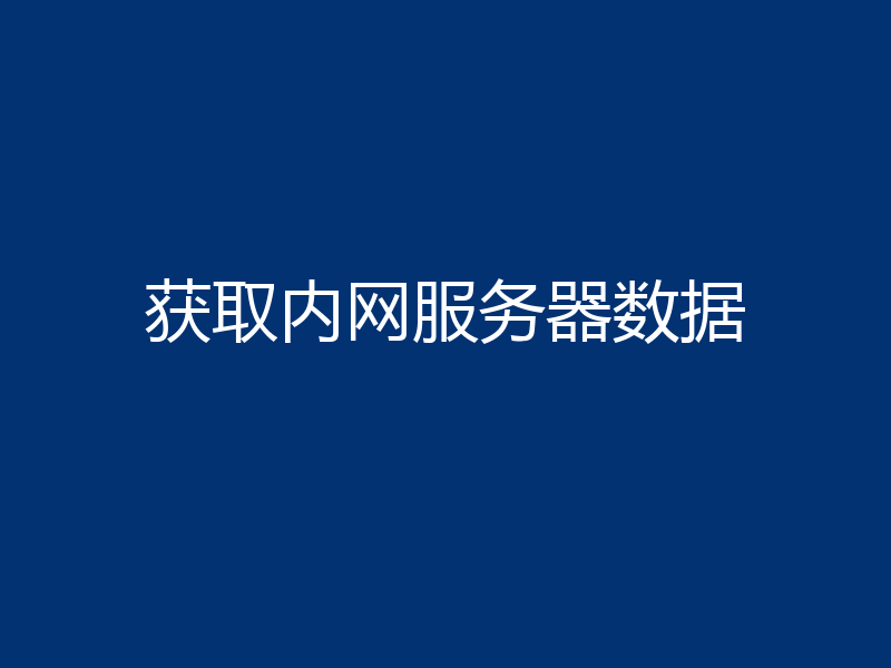 获取内网服务器数据