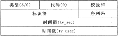 ICMP 回显请求和响应数据包格式