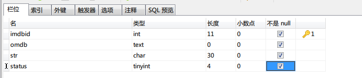 表结构