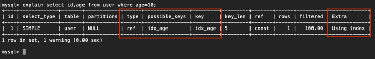 MySQL 的覆盖索引与回表