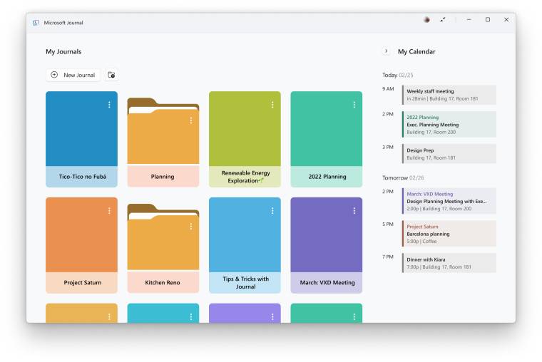 Microsoft Garage 项目 Journal 现在更名为 Microsoft Journal,成为正式项目
