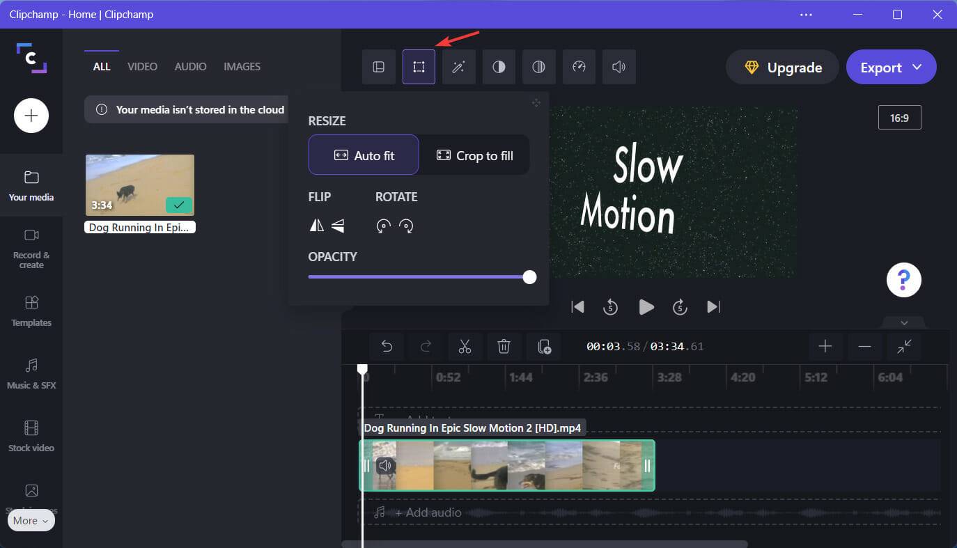 clipchamp-transform