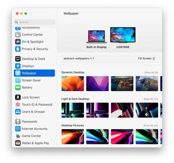 如何在 MacOS Ventura 上更改墙纸