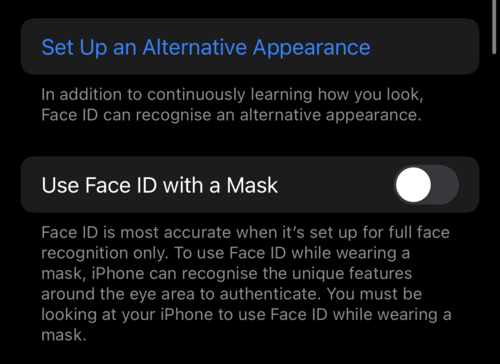 如何在 iPhone 上将眼镜添加到面容 ID