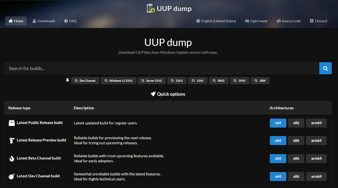 uupdump