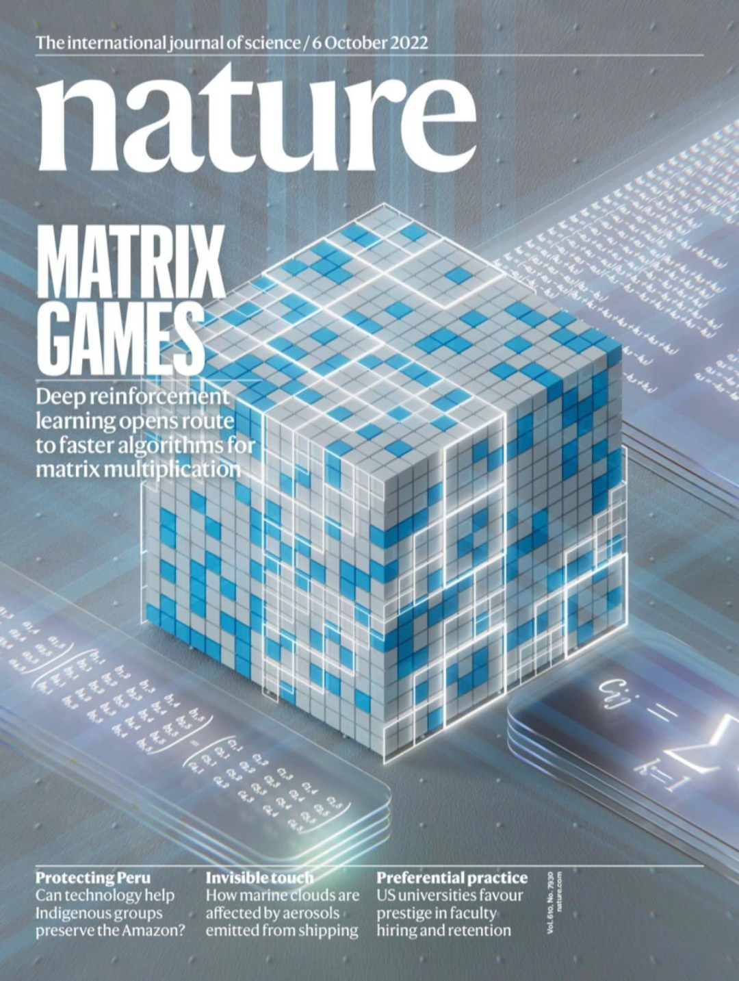 强化学习发现矩阵乘法算法，DeepMind再登Nature封面推出AlphaTensor
