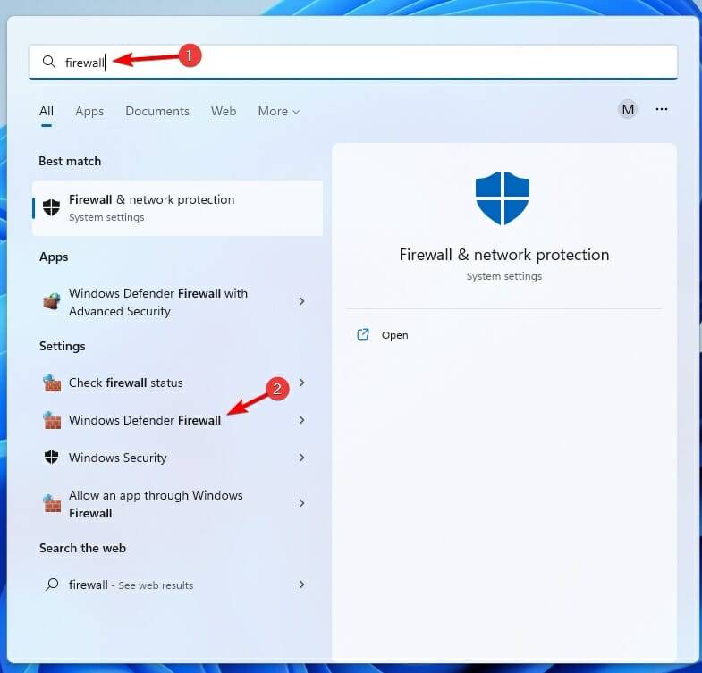 firewall-search-windows-11