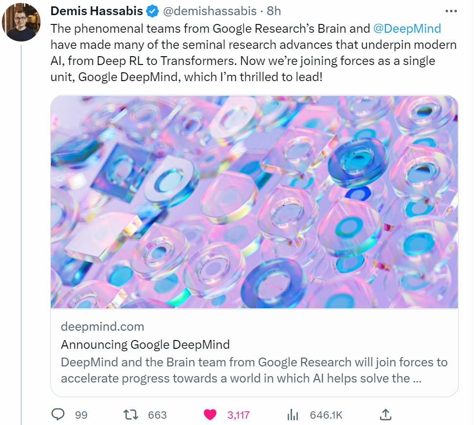 Google开启新纪元：DeepMind和Google Brain合并迎接AI时代