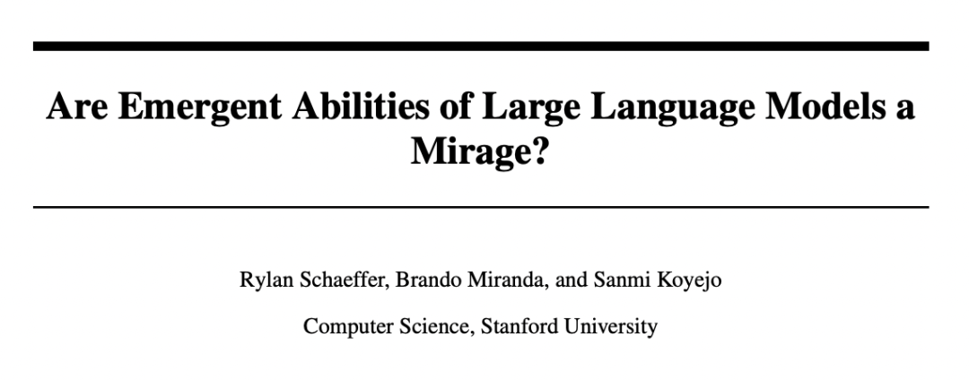 斯坦福最新研究警告：别太迷信大模型涌现能力，那是度量选择的结果