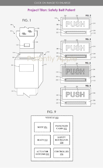 苹果获得技术专利，为Apple Car引入创新安全带扣具