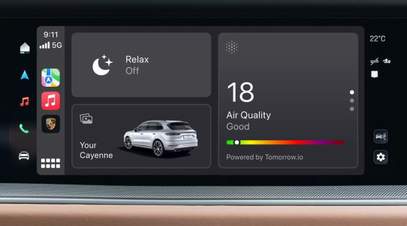 保时捷成为首个在CarPlay中方便访问车辆功能的汽车制造商