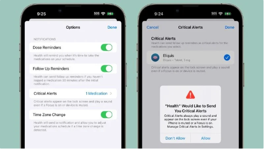 iOS 17增加关键警报功能，提醒用户及时更新健康应用