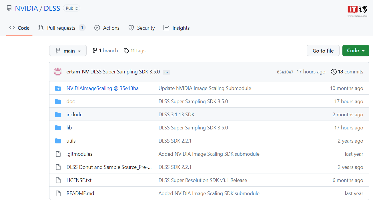 英伟达在 GitHub 公布首个 DLSS 3.5 SDK