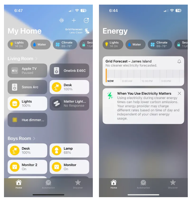 苹果智能家居应用推出最新功能：清洁能源查询