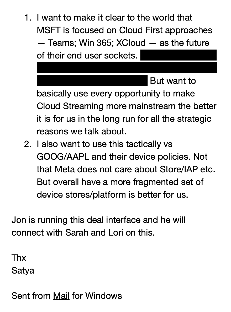 微软 CEO 纳德拉敦促 Xbox 斯宾塞：将云 / 串流游戏推向主流是实现长期目标的关键