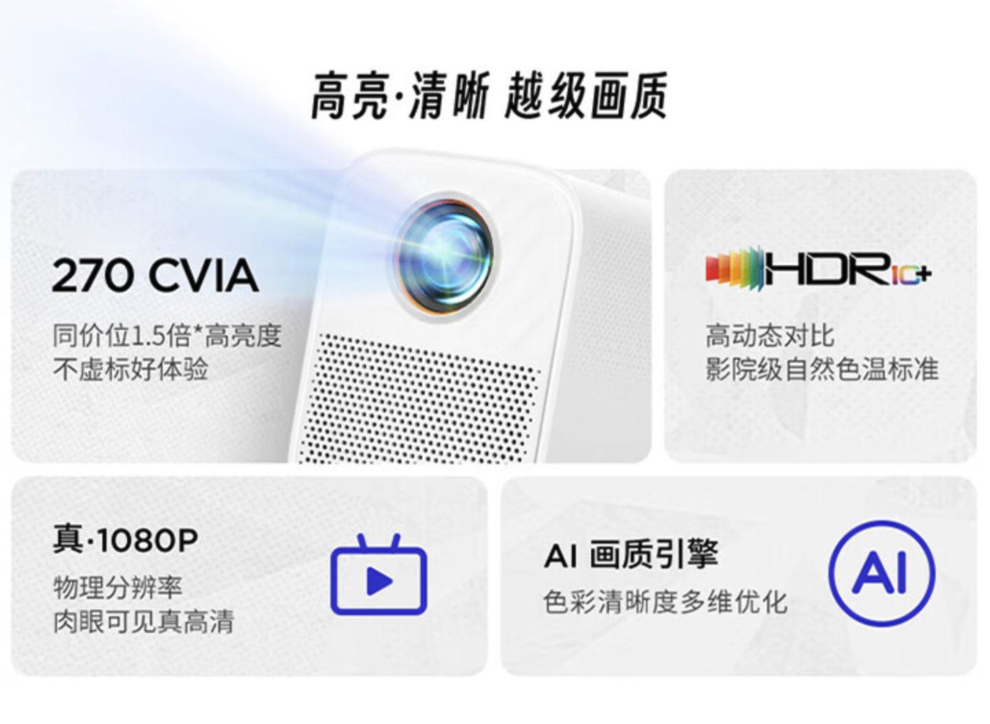 热销中!联想小新100S智能投影仪:千元内亮度王者!