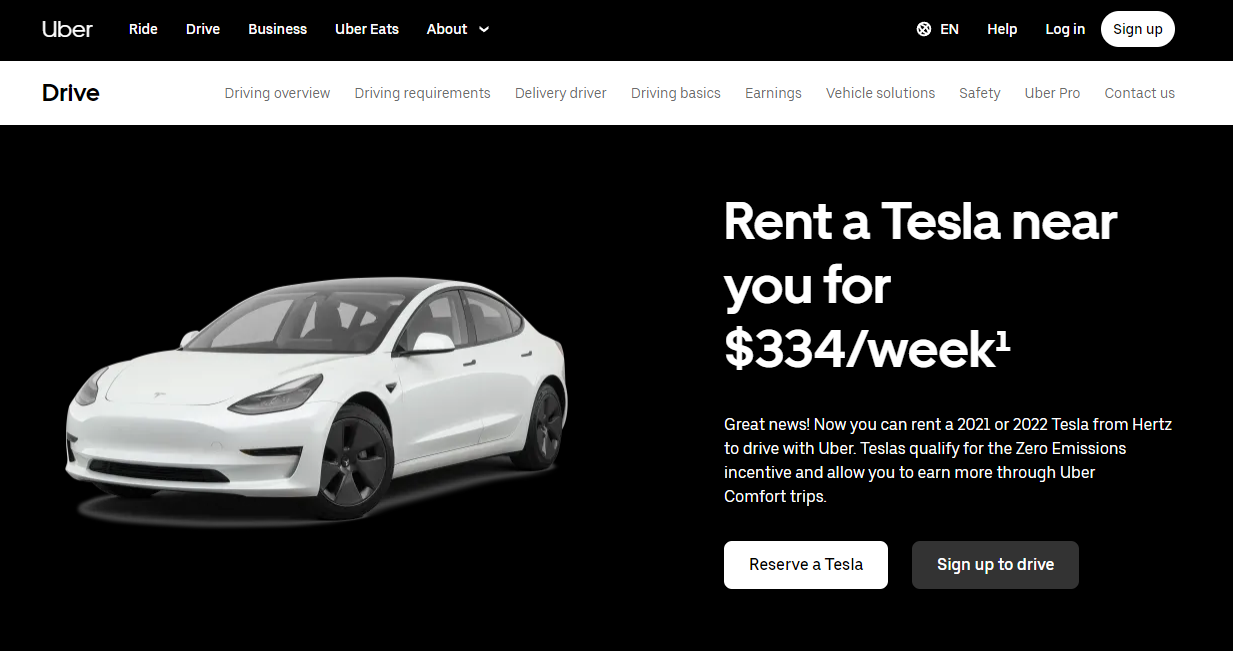 优步与特斯拉合作普及电动汽车,为 Model 3 / Y 司机补贴至多 2000 美元