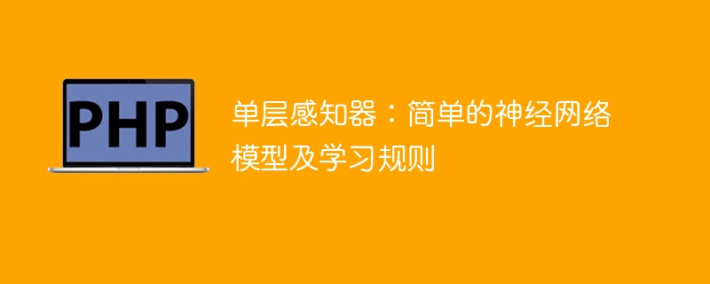 单层感知器：简单的神经网络模型及学习规则