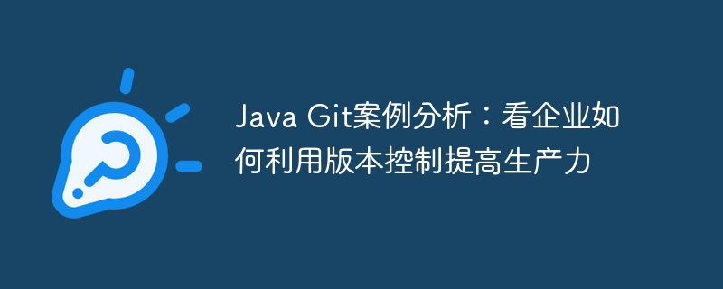 Java Git案例分析：看企业如何利用版本控制提高生产力