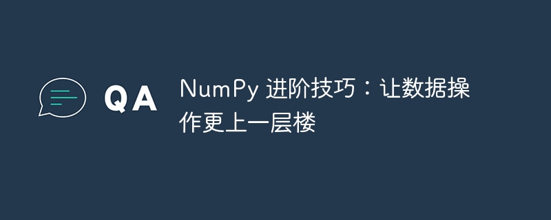 NumPy 进阶技巧：让数据操作更上一层楼