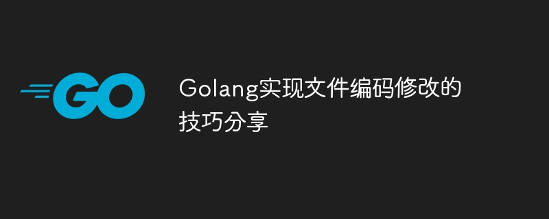 Golang实现文件编码修改的技巧分享