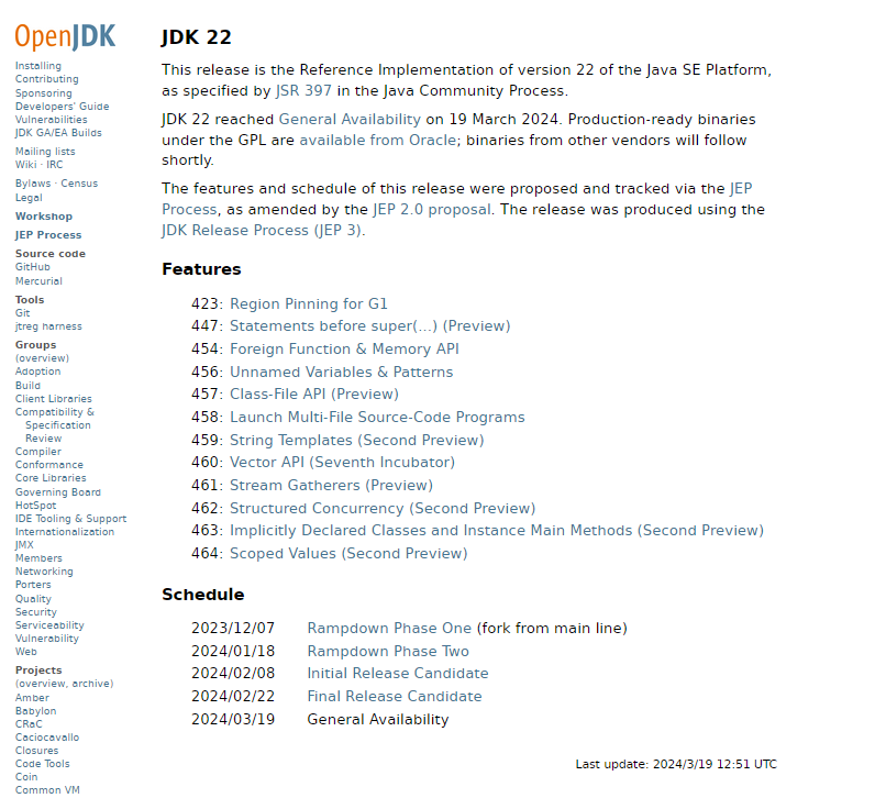 甲骨文正式发布 Java 22、JDK 22,JavaOne 开发者大会 2025 年 3 月 17 日举行