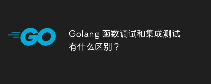 Golang 函数调试和集成测试有什么区别？