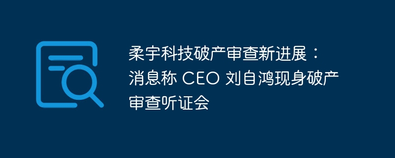 柔宇科技破产审查新进展：消息称 CEO 刘自鸿现身破产审查听证会