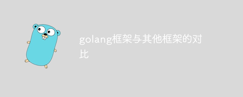 golang框架与其他框架的对比