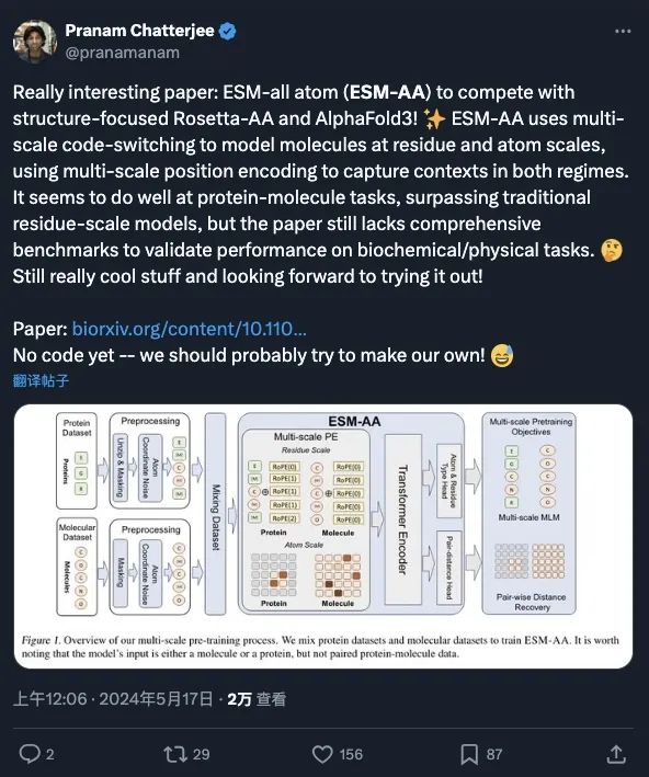 清华AIR等提出ESM-AA，首个从氨基酸到原子尺度的蛋白质语言模型