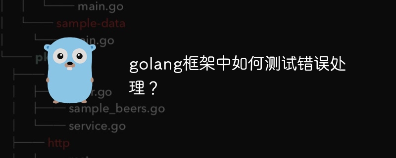 golang框架中如何测试错误处理？