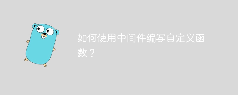 如何使用中间件编写自定义函数？