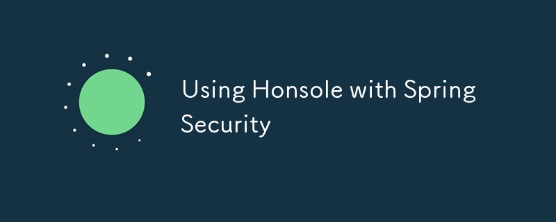 Using Honsole with Spring Security