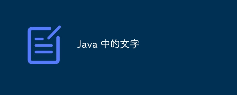 Java 中的文字