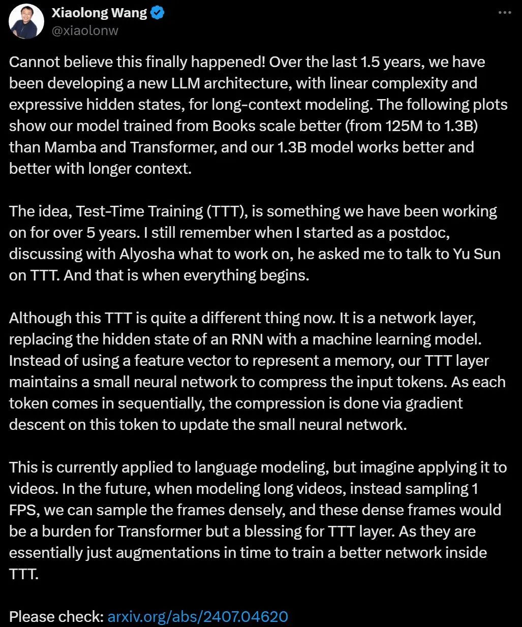 彻底改变语言模型：全新架构TTT超越Transformer，ML模型代替RNN隐藏状态