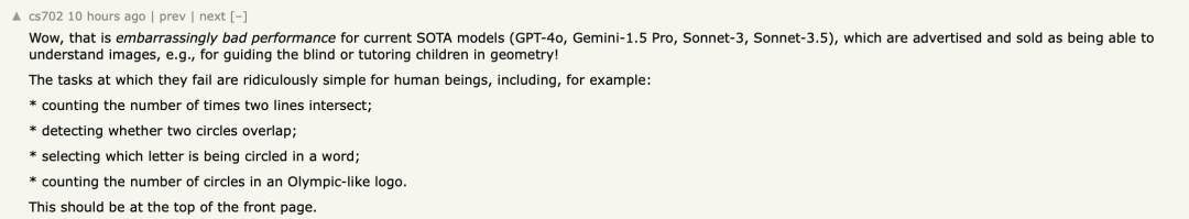 这些VLM竟都是盲人？GPT-4o、Sonnet-3.5相继败于「视力」测试