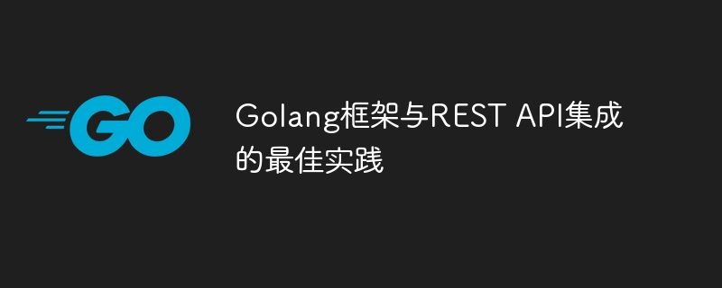 Golang框架与REST API集成的最佳实践