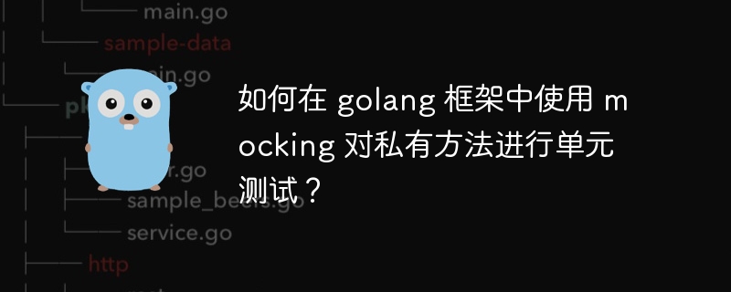 如何在 golang 框架中使用 mocking 对私有方法进行单元测试？