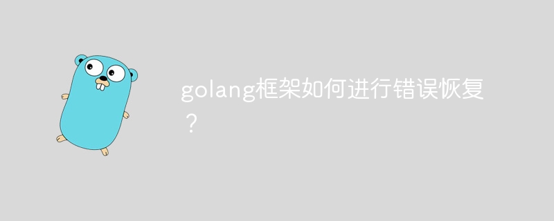 golang框架如何进行错误恢复？