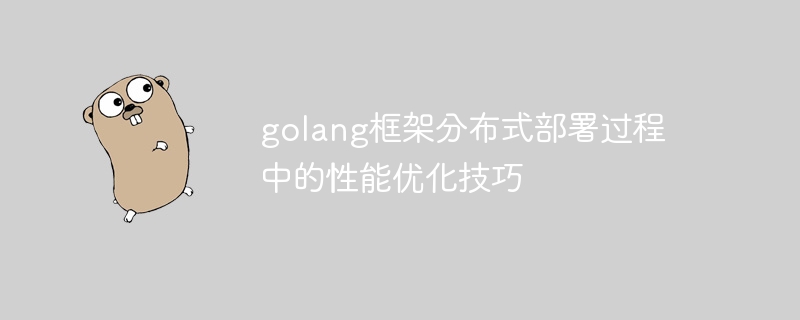 golang框架分布式部署过程中的性能优化技巧