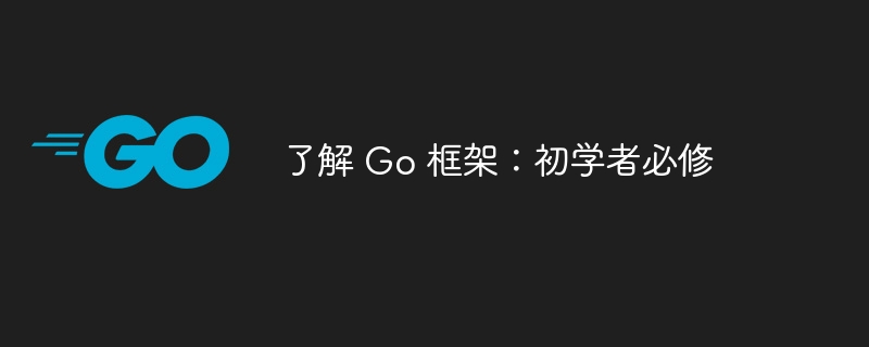 了解 Go 框架：初学者必修