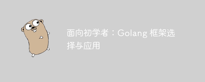 面向初学者：Golang 框架选择与应用