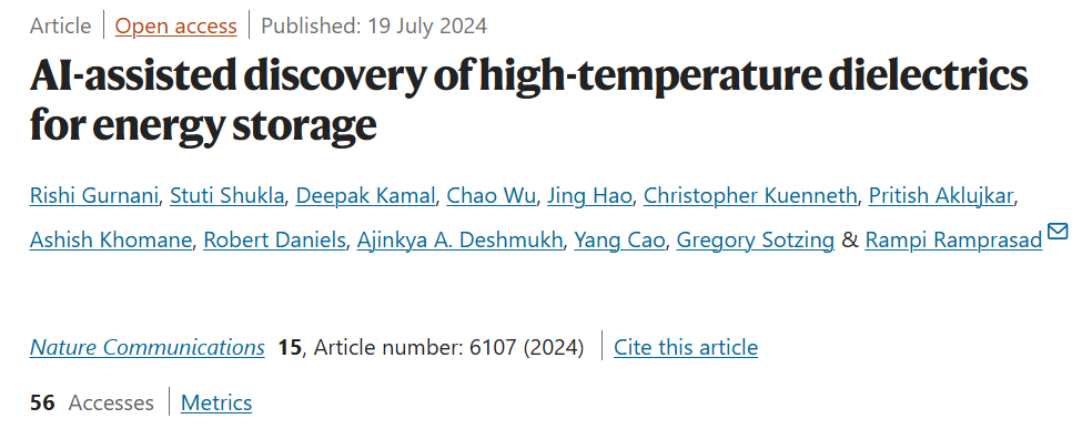 性能强11倍，佐治亚理工、清华团队用AI辅助发现储能新材料，登Nature子刊