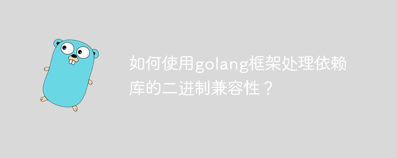 如何使用golang框架处理依赖库的二进制兼容性？