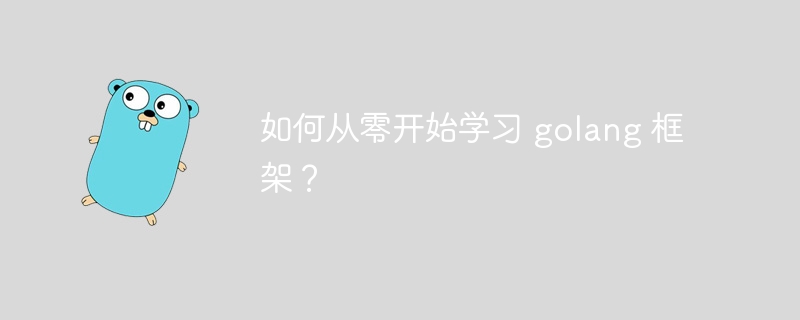 如何从零开始学习 golang 框架？