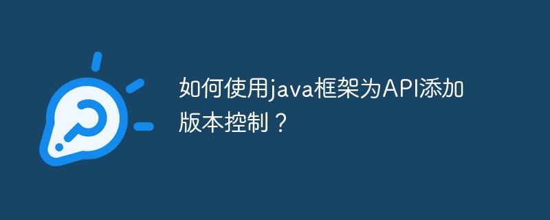 如何使用java框架为API添加版本控制？