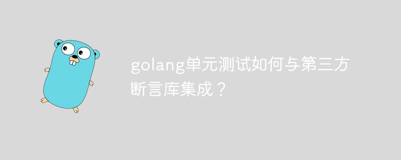 golang单元测试如何与第三方断言库集成？