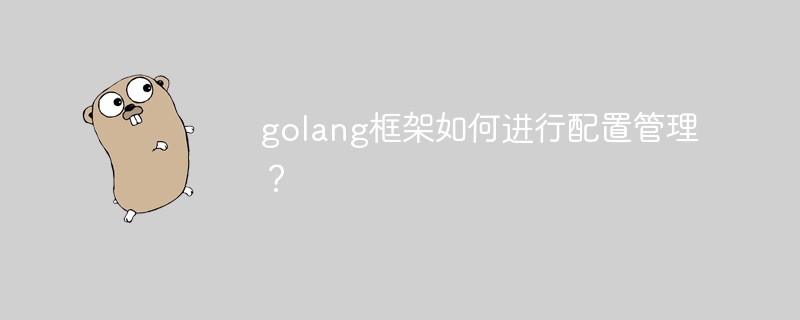 golang框架如何进行配置管理？