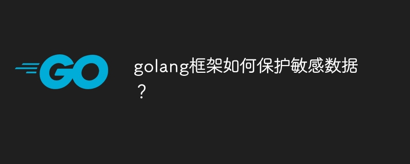 golang框架如何保护敏感数据？